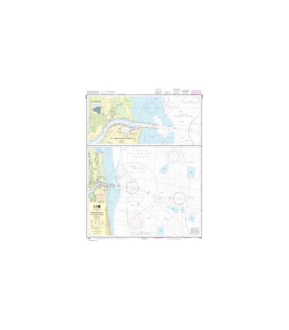 NOAA Chart 11490 Approaches to St. Johns River - St. Johns River Entrance