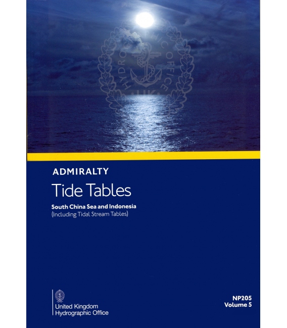NP205 Admiralty Tide Tables (ATT) Volume 5, South China Sea and Indonesia (including Tidal Stream Tables), 2025 Edition