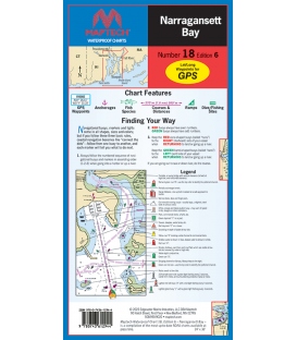 Maptech - Narragansett Bay, Waterproof Chart WPC018, 6th Edition, 2025