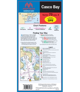 Maptech - Casco Bay Waterproof Chart WPC073, 3rd Edition, 2025