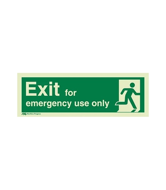 4377 Exit For emergency use only + Running man right