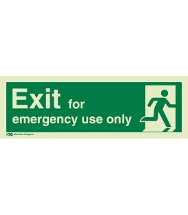 4377 Exit For emergency use only + Running man right