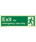 4377 Exit For emergency use only + Running man right