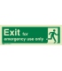 4377 Exit For emergency use only + Running man right