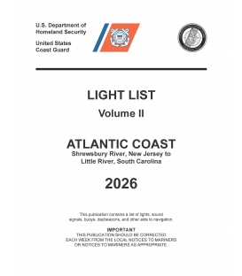 USCG Light List II 2026: Atlantic Coast Shrewsbury River, New Jersey to Little River, South Carolina