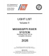 USCG Light List V 2026: Mississippi River