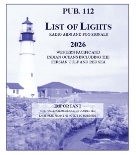 List of Lights, Radio Aids & Fog Signals, Pub. 112, Western Pacific & Indian Oceans Including the Persian Gulf & Red Sea (2026)