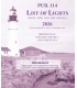 Pub. 114 - List of Lights, Radio Aids and Fog Signals for the British Isles, English Channel and North Sea, 2026 Edition