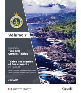 Canadian Tide and Current Tables, Volume 7, Queen Charlotte Sound to Dixon Entrance (2026 Edition)