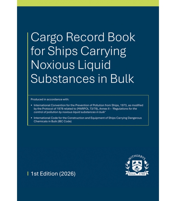 Cargo Record Book (MARPOL Annex II) (1st, 2026)