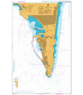 British Admiralty Nautical Chart 144 Gibraltar