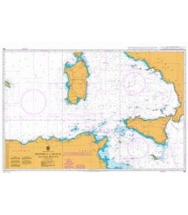 British Admiralty Nautical Chart 165 Menorca to Sicilia including Malta