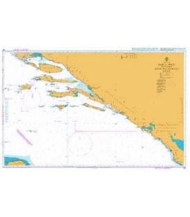 British Admiralty Nautical Chart 196 Bar to Split including Otok Palagruza
