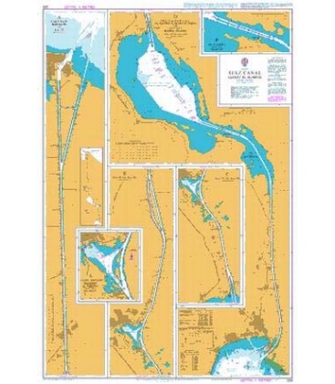 British Admiralty Nautical Chart 233 Suez Canal Qanat As Suways