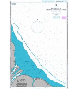 British Admiralty Nautical Chart 527 Approaches to Demerara and Essequibo Rivers