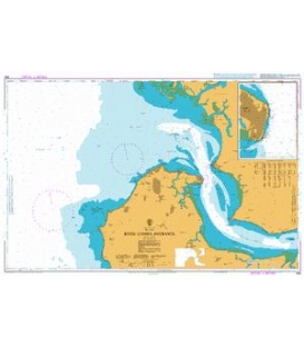 British Admiralty Nautical Chart 608 River Gambia Entrance