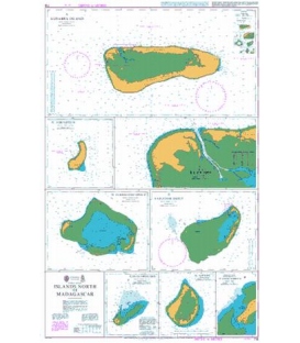 British Admiralty Nautical Chart 718 Islands North of Madagascar