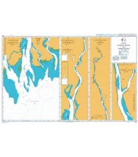 British Admiralty Nautical Chart 732 Pussur River and Approaches