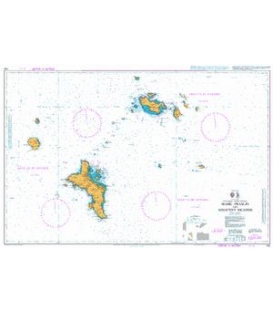 British Admiralty Nautical Chart 742 Mahe. Praslin and Adjacent Islands