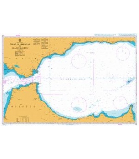 British Admiralty Nautical Chart 773 Strait of Gibraltar to Isla de Alboran