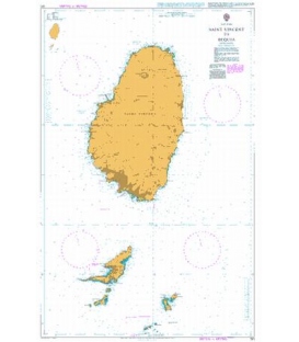 British Admiralty Nautical Chart 791 Saint Vincent to Bequia