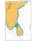 British Admiralty Nautical Chart 828 Cochin to Vishakhapatnam