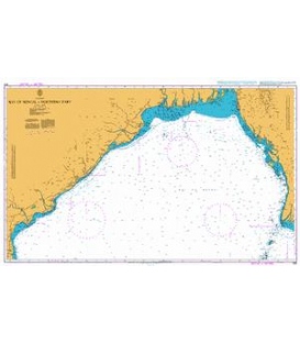 British Admiralty Nautical Chart 829 Bay of Bengal - Northern Part