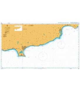 British Admiralty Nautical Chart 850 Cape Aspro to Cape Pyla