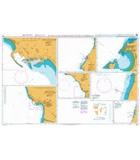 British Admiralty Nautical Chart 863 Plans on the North West Coast of Morocco