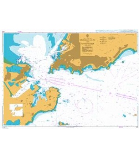 British Admiralty Nautical Chart 876 Denmark and Sweden, Plans in the Kattegat and The Sound
