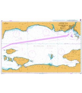 British Admiralty Nautical Chart 1005 Marmara Adasi to Istanbul Bogazi (The Bosporus)