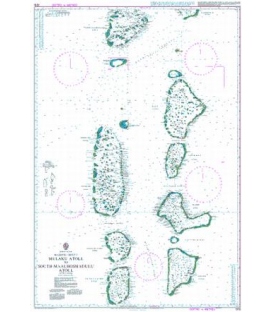 British Admiralty Nautical Chart 1013 Mulaku Atoll to South Maalhosmadulu Atoll
