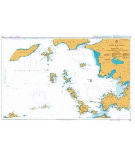 British Admiralty Nautical Chart 1056 Nisos Kalymnos to Nisos Ikaria including Gulluk Korfezi