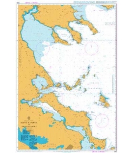 British Admiralty Nautical Chart 1085 Steno Kafirea to Thessaloniki