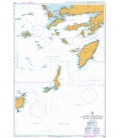 British Admiralty Nautical Chart 1099 Eastern Approaches to the Aegean Sea