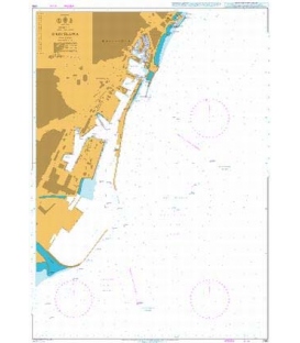 British Admiralty Nautical Chart 1180 Barcelona