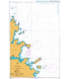 British Admiralty Nautical Chart 1211 Capo Ferro to Capo Coda Cavallo