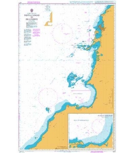 British Admiralty Nautical Chart 1277 Punta Canoas to Isla Fuerte