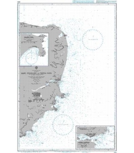 British Admiralty Nautical Chart 1302 Cabo Guardian to Punta Nava