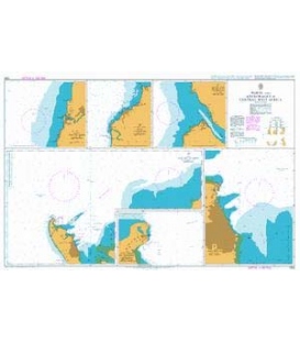 British Admiralty Nautical Chart 1322 Ports and Anchorages in Central West Africa