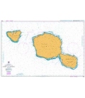 British Admiralty Nautical Chart 1382 Approaches to Tahiti and Moorea