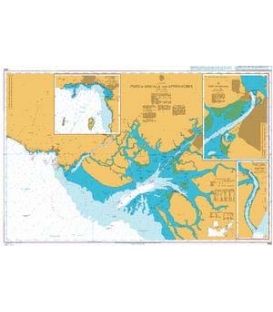 British Admiralty Nautical Chart 1456 Port de Douala and Approaches
