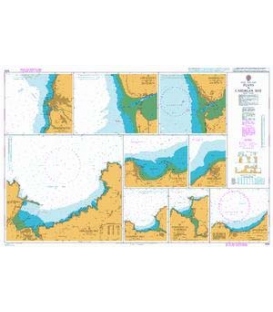 British Admiralty Nautical Chart 1484 Plans in Cardigan Bay