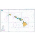 British Admiralty Nautical Chart 1510 Hawaii to Nihoa