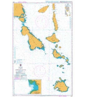 British Admiralty Nautical Chart 1570 Éfaté to Espiritu Santo