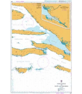 British Admiralty Nautical Chart 1574 Otocic Glavat to Ploce and Makarska