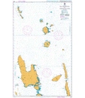 British Admiralty Nautical Chart 1575 Ile Pentecote to Torres Islands