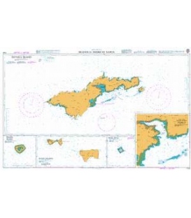 British Admiralty Nautical Chart 1729 Islands in American Samoa