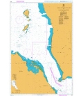 British Admiralty Nautical Chart 1925 Jazirat Jabal Zuqar to Bab el Mandeb