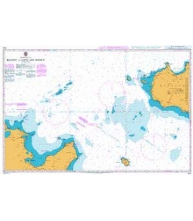 British Admiralty Nautical Chart 2122 Bizerte to Capo San Marco